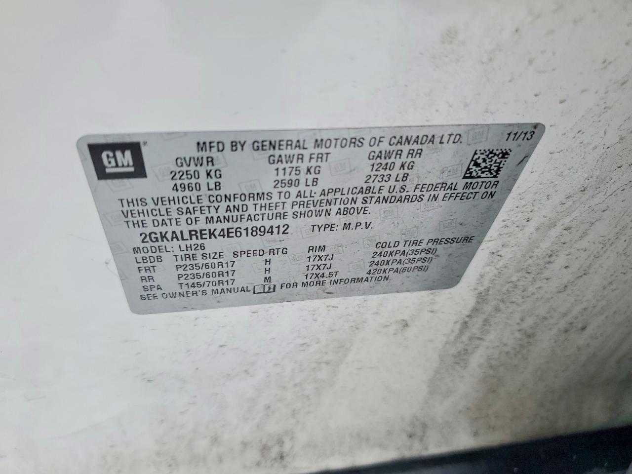 2014 GMC Terrain sle