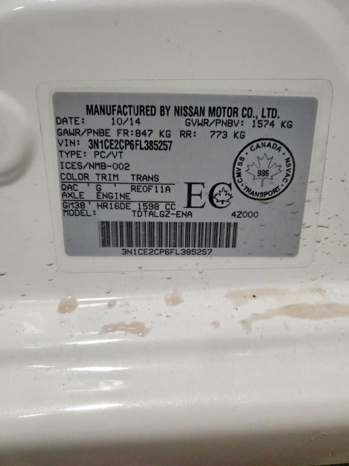 2015 Nissan Versa Note s