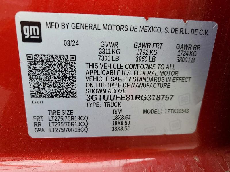 2024 GMC Sierra K1500 AT4X
