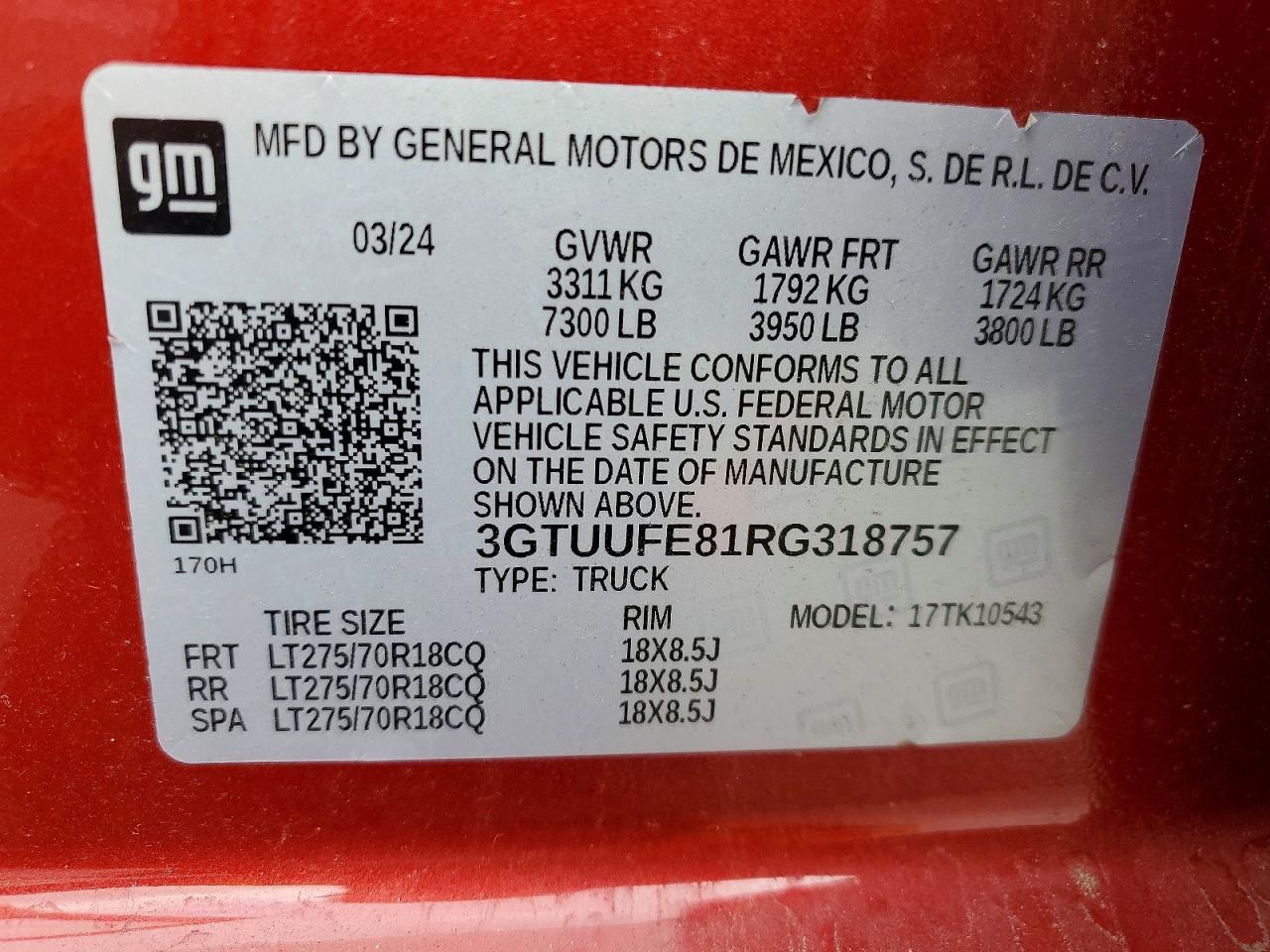 2024 GMC Sierra K1500 AT4X