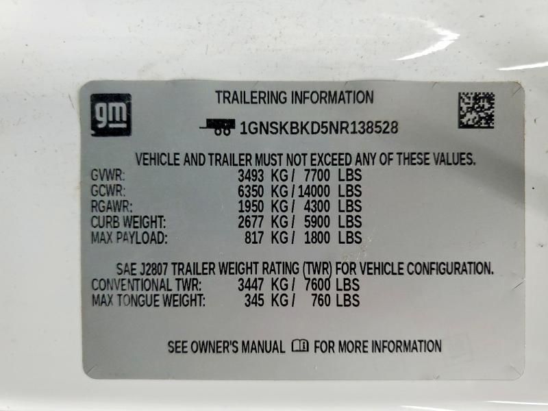 2022 Chevrolet Suburban K1500 ls