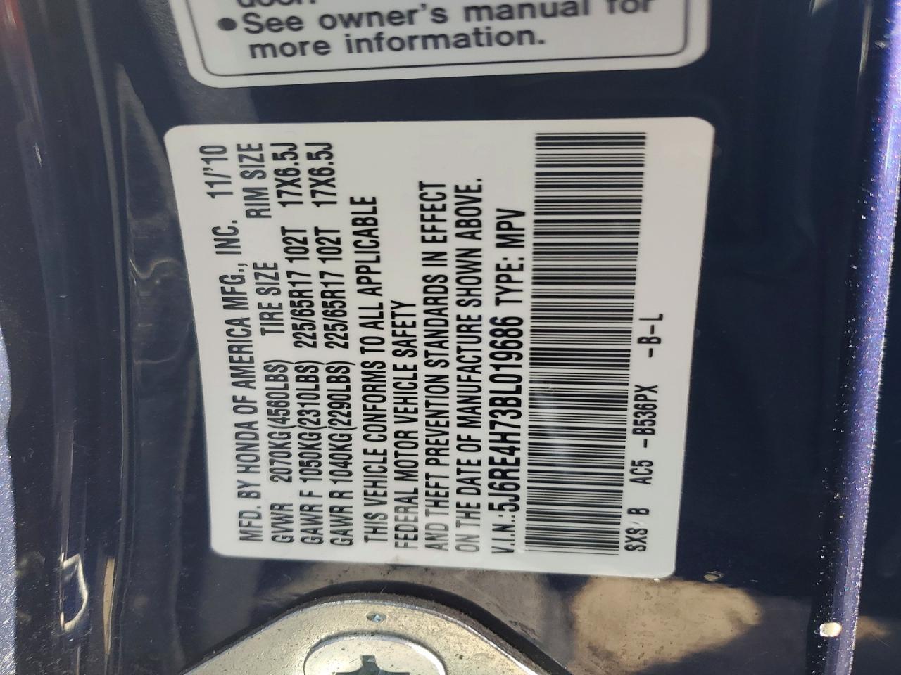 2011 Honda Cr-v exl