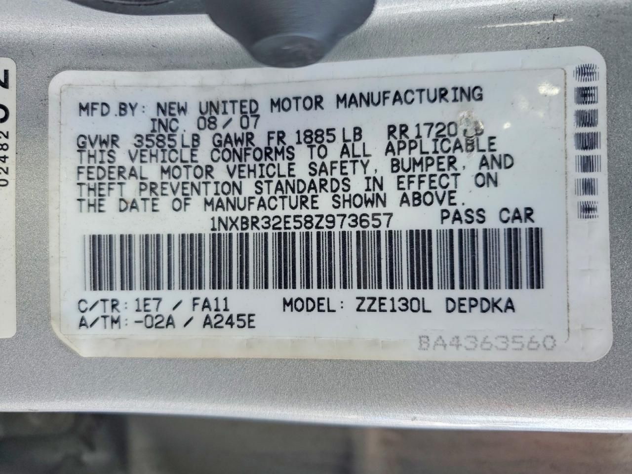 2008 Toyota Corolla ce