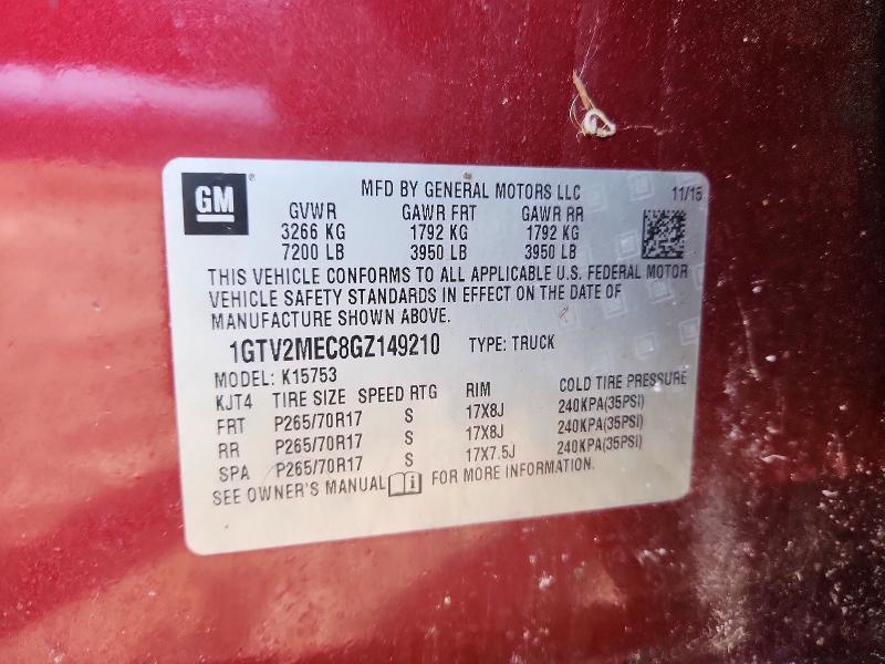 2016 GMC Sierra K1500 sle