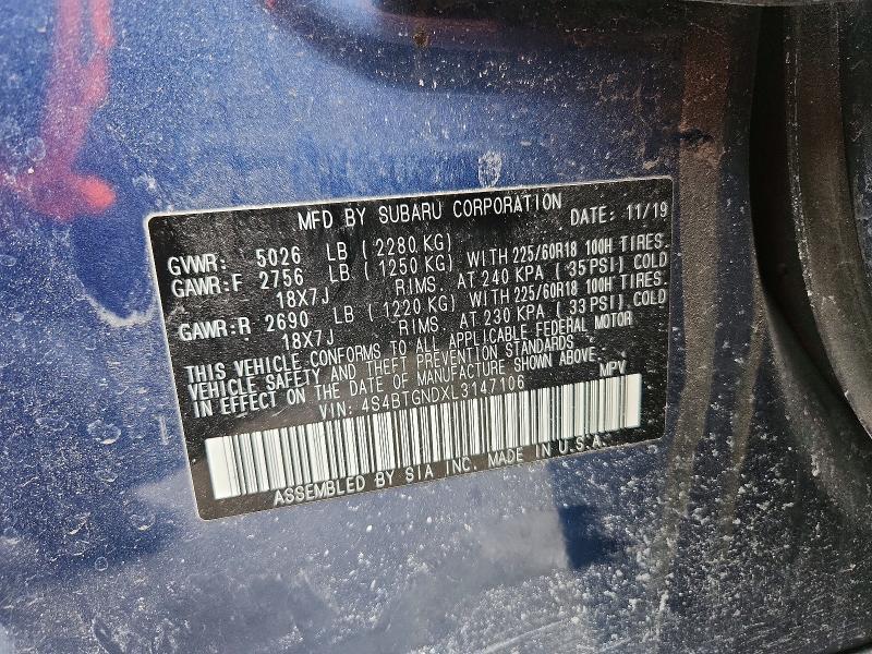 2020 Subaru Outback Limited xt
