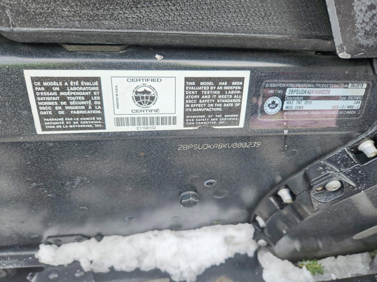 2019 Skidoo Backcountry X 850 E