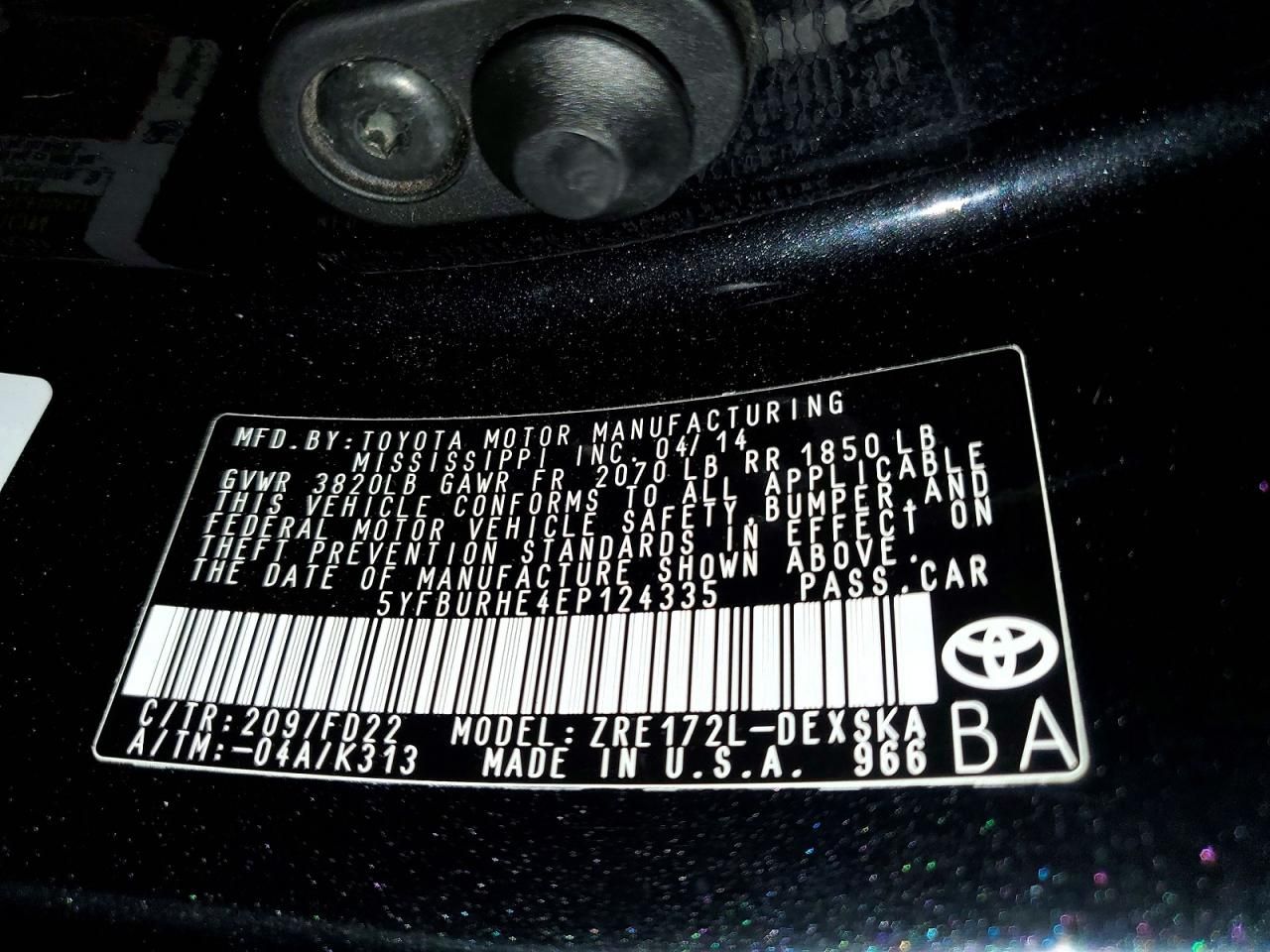 2014 Toyota Corolla s Plus