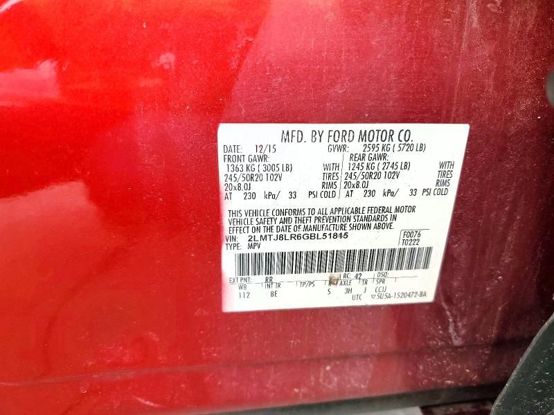 2016 Lincoln Mkx Reserve