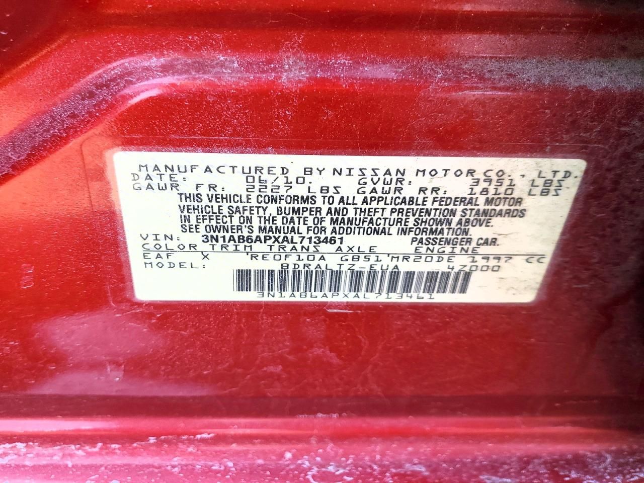 2010 Nissan Sentra 2.0