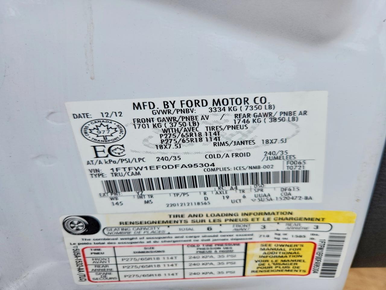 2013 Ford F150 Supercrew