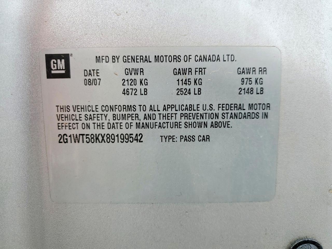 2008 Chevrolet Impala lt