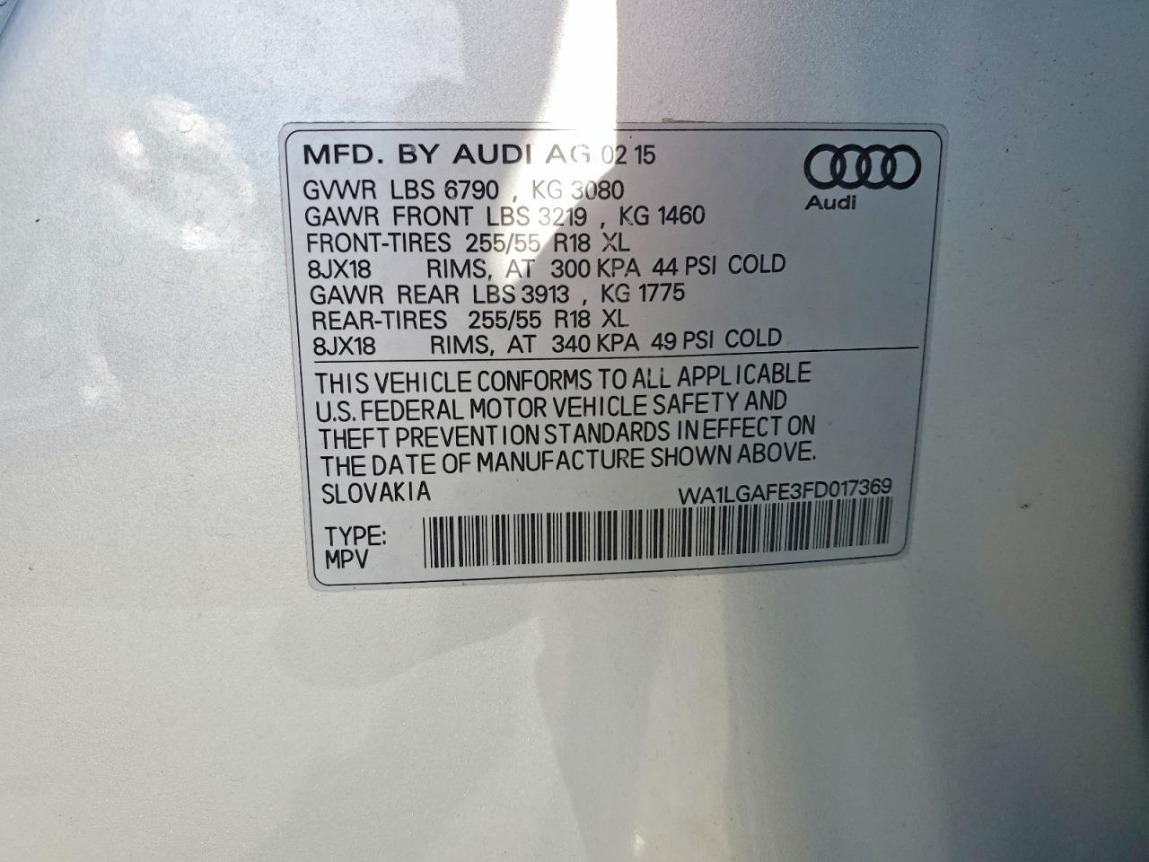 2015 Audi Q7 Premium Plus