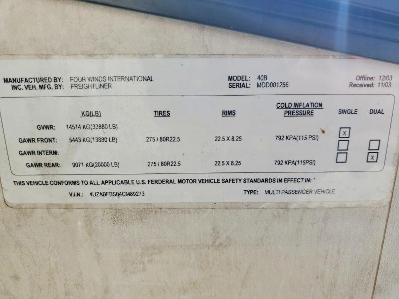 2004 Freightliner Chassis XC RV