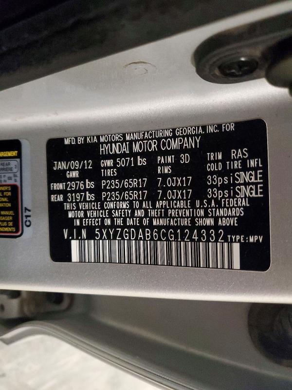 2012 Hyundai Santa fe gls