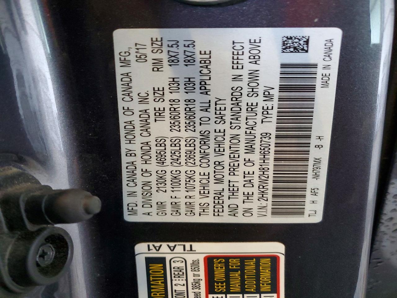 2017 Honda Cr-v exl
