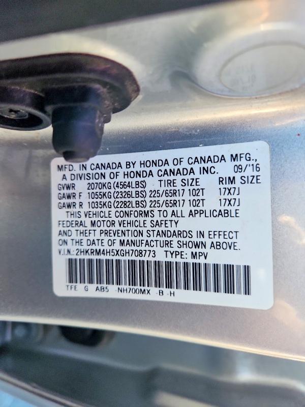 2016 Honda Cr-v ex