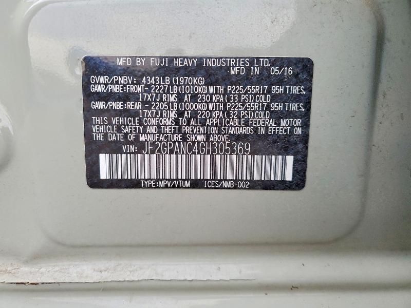 2016 Subaru Crosstrek Limited