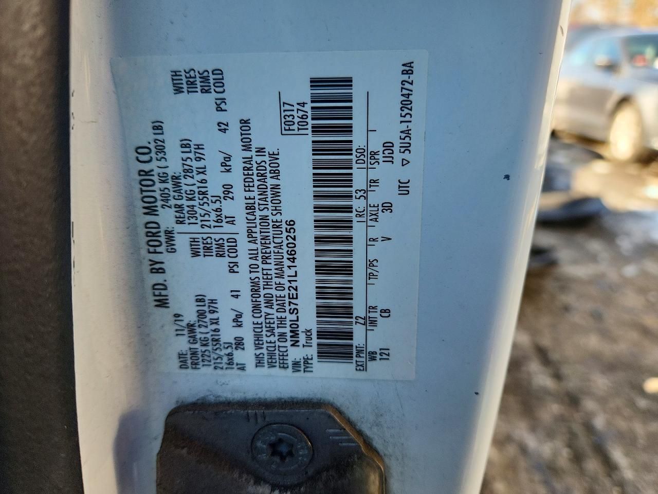 2020 Ford Transit CON