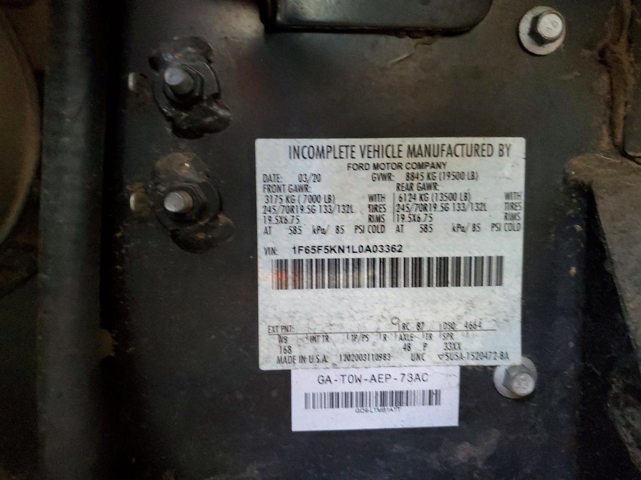 2020 Ford F59 Delivery Truck