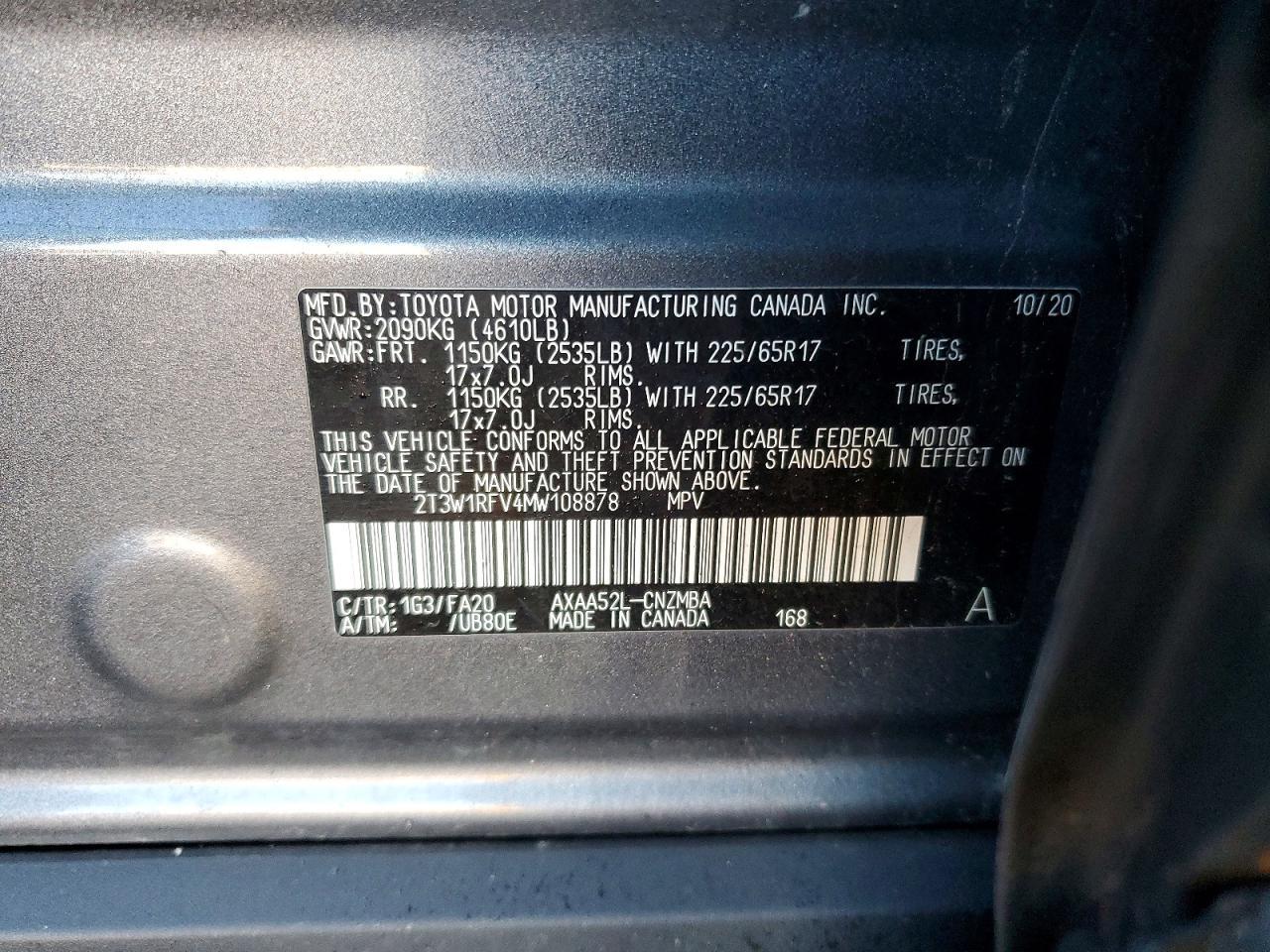 2021 Toyota Rav4 xle