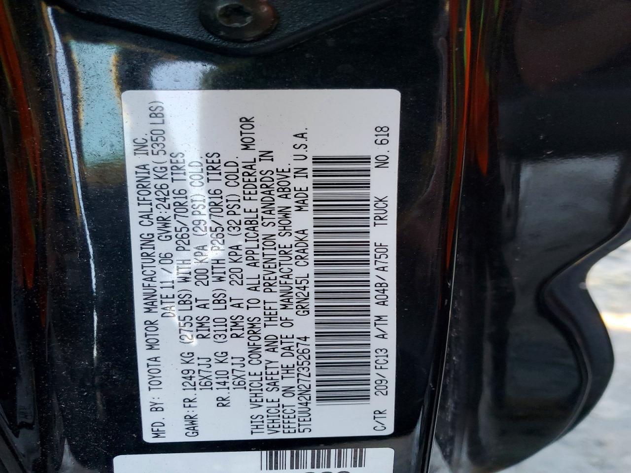 2007 Toyota Tacoma Access Cab
