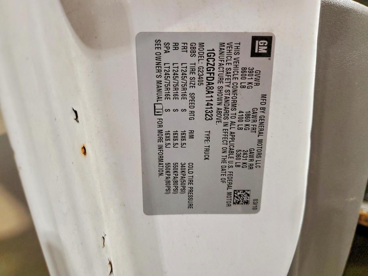 2010 Chevrolet Express G2500