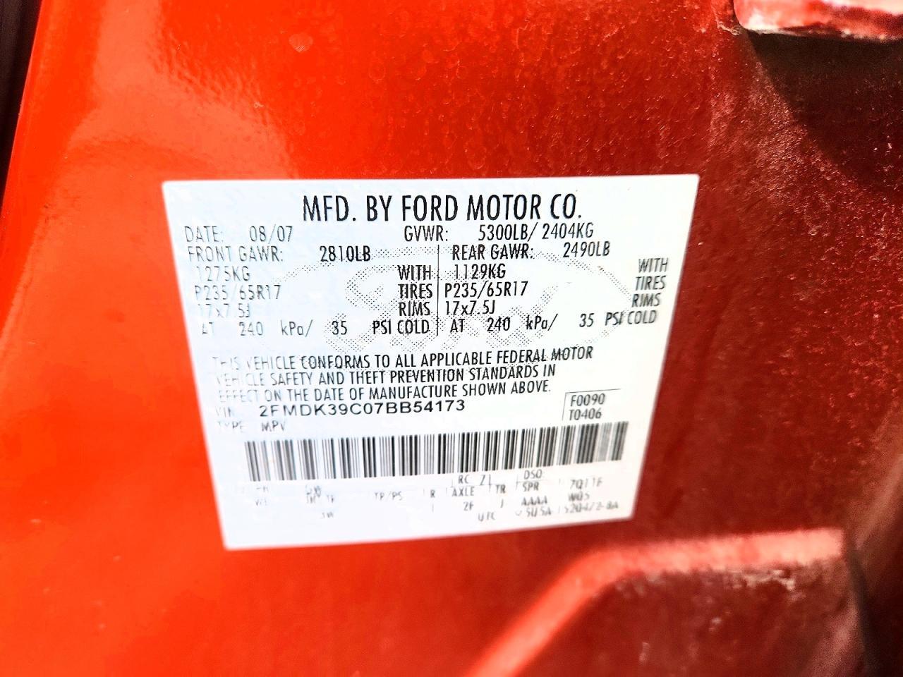 2007 Ford Edge sel Plus
