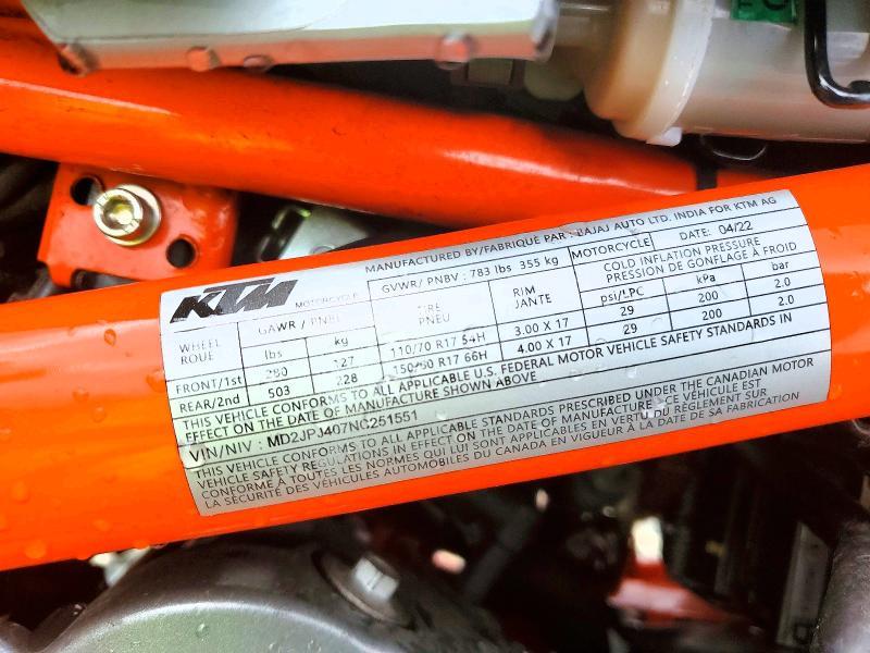 2022 KTM 390 Duke