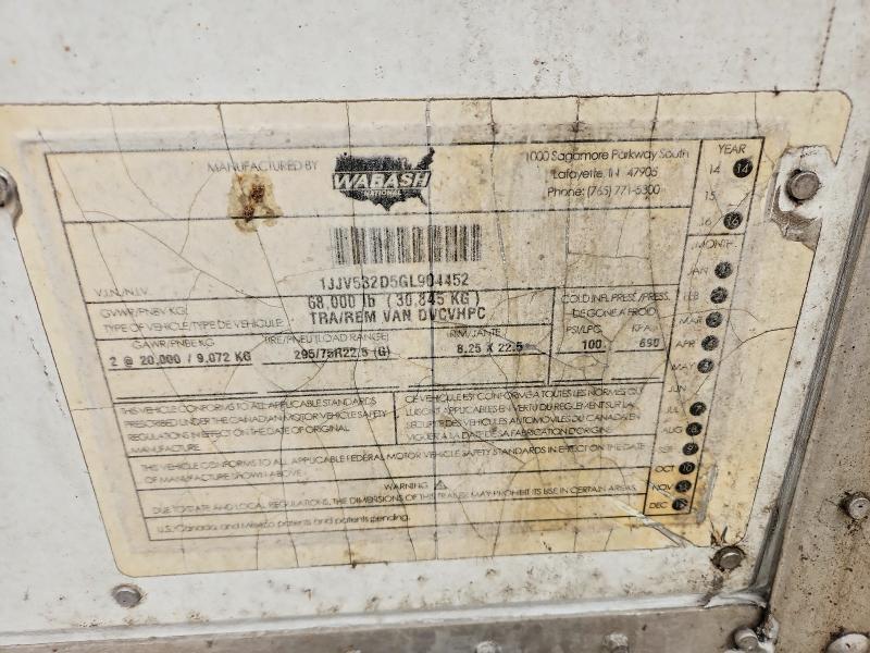 2020 Wabash Dvcvhpc DRY Van Trailer