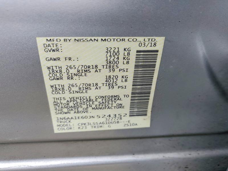 2018 Nissan Titan sv