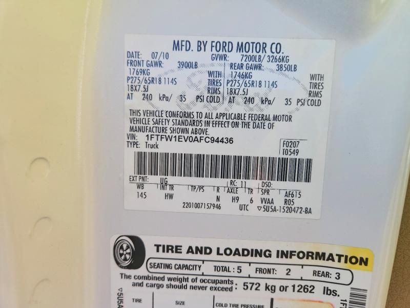 2010 Ford F150 Supercrew