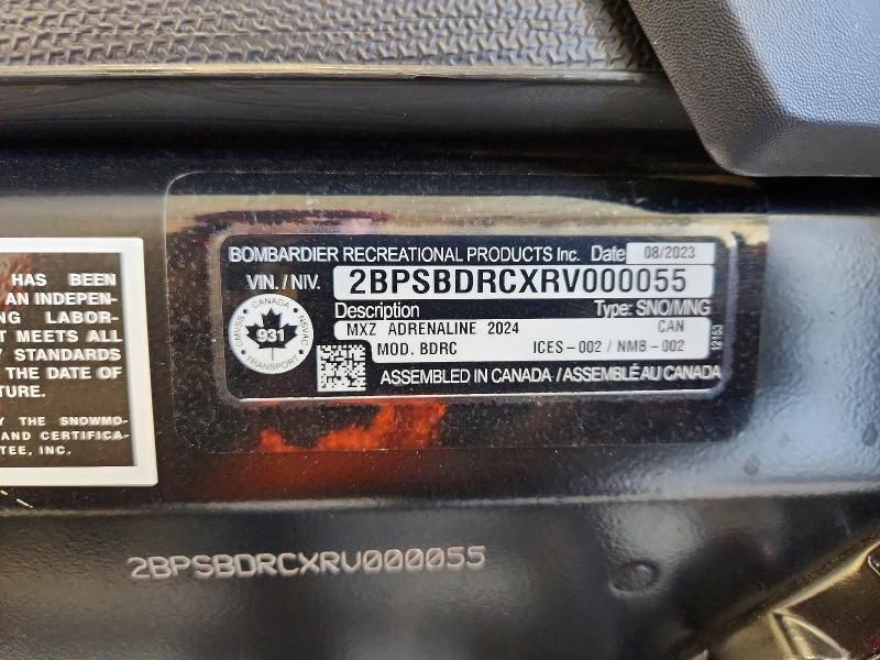2024 Skidoo 2024 Skid mxz Adrenaline