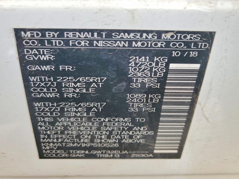 2019 Nissan Rogue sv