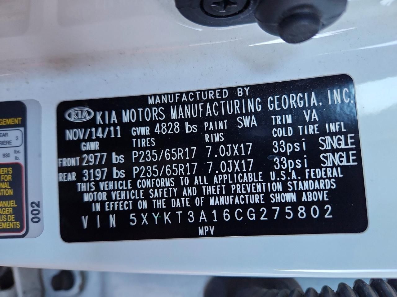 2012 KIA Sorento Base