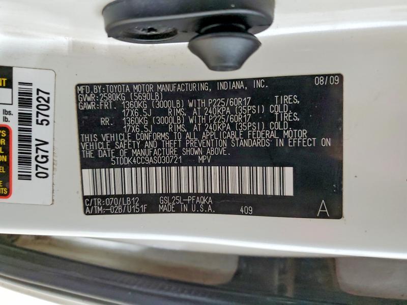 2010 Toyota Sienna xle