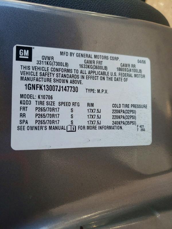 2007 Chevrolet Tahoe K1500