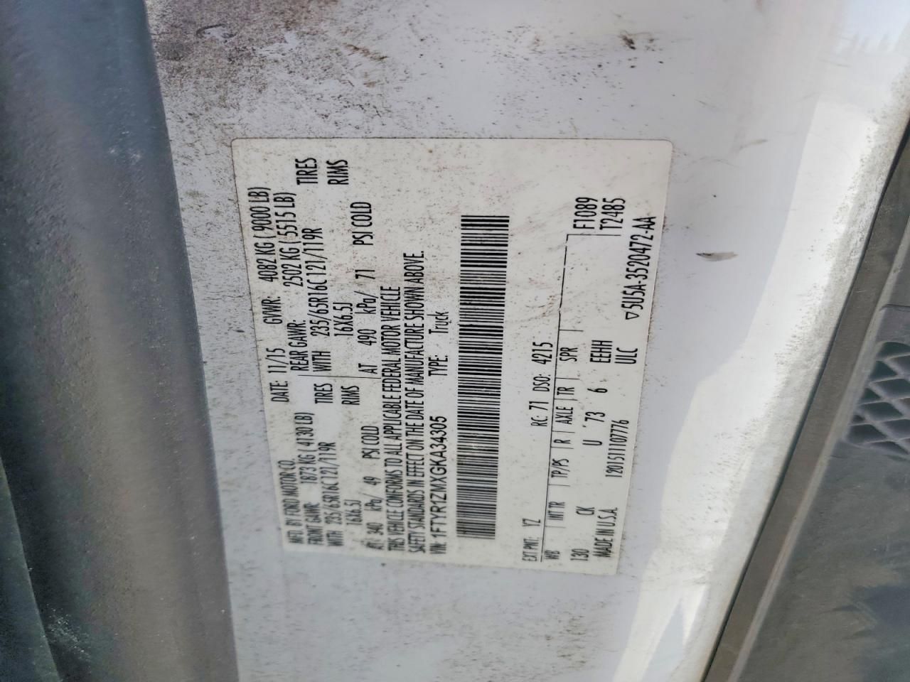 2016 Ford Transit 250 Delivery van