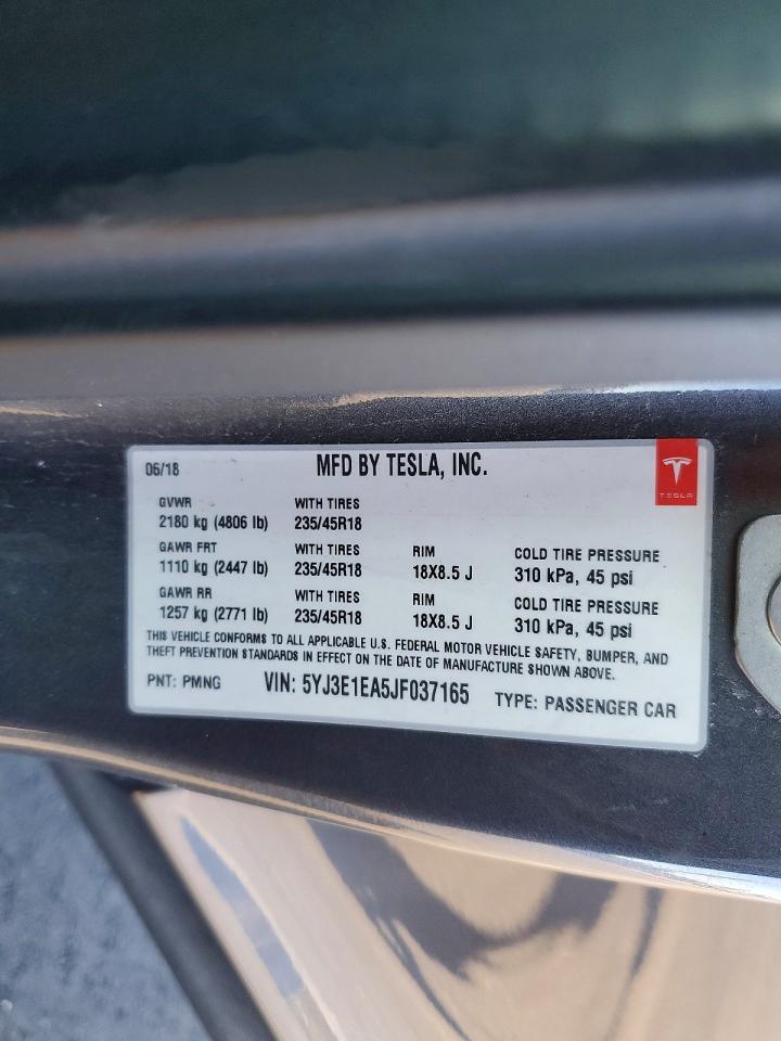 2018 Tesla Model 3