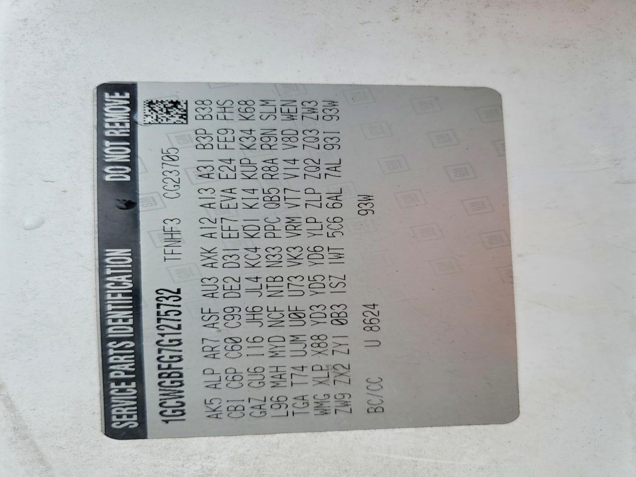 2016 Chevrolet Express G2500