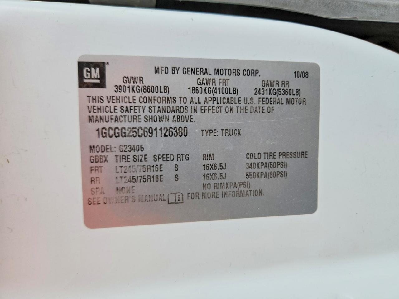 2009 Chevrolet Express G2500