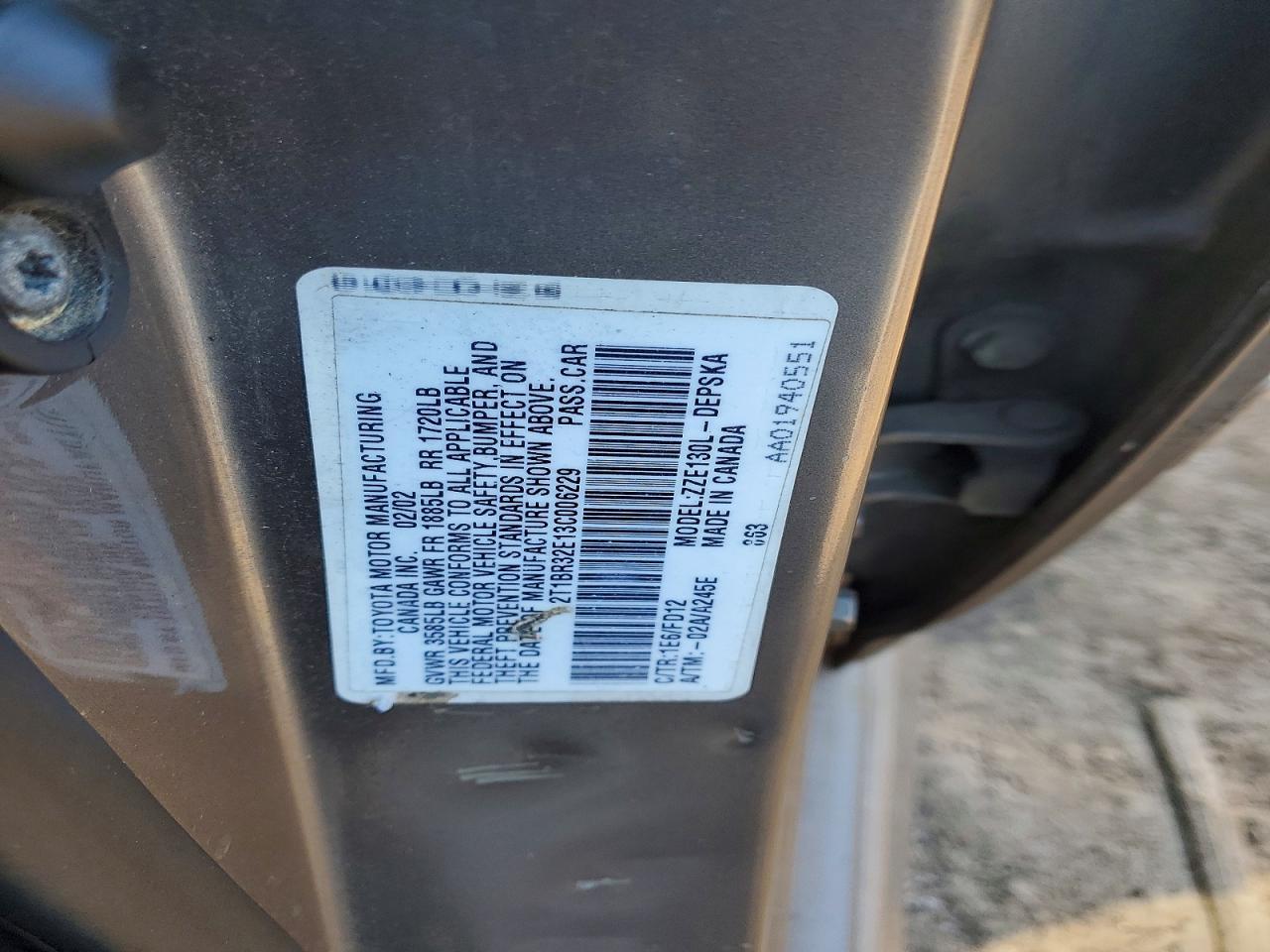 2003 Toyota Corolla ce