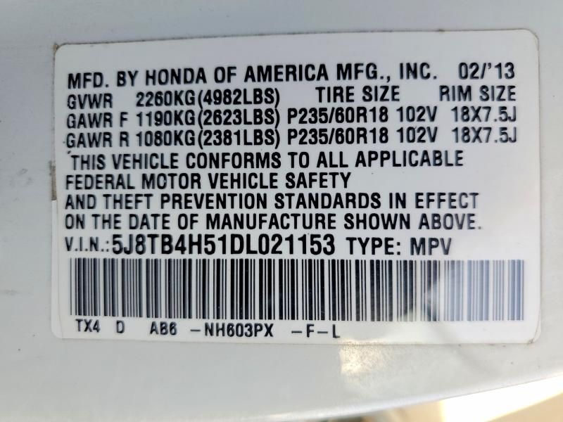 2013 Acura Rdx Technology