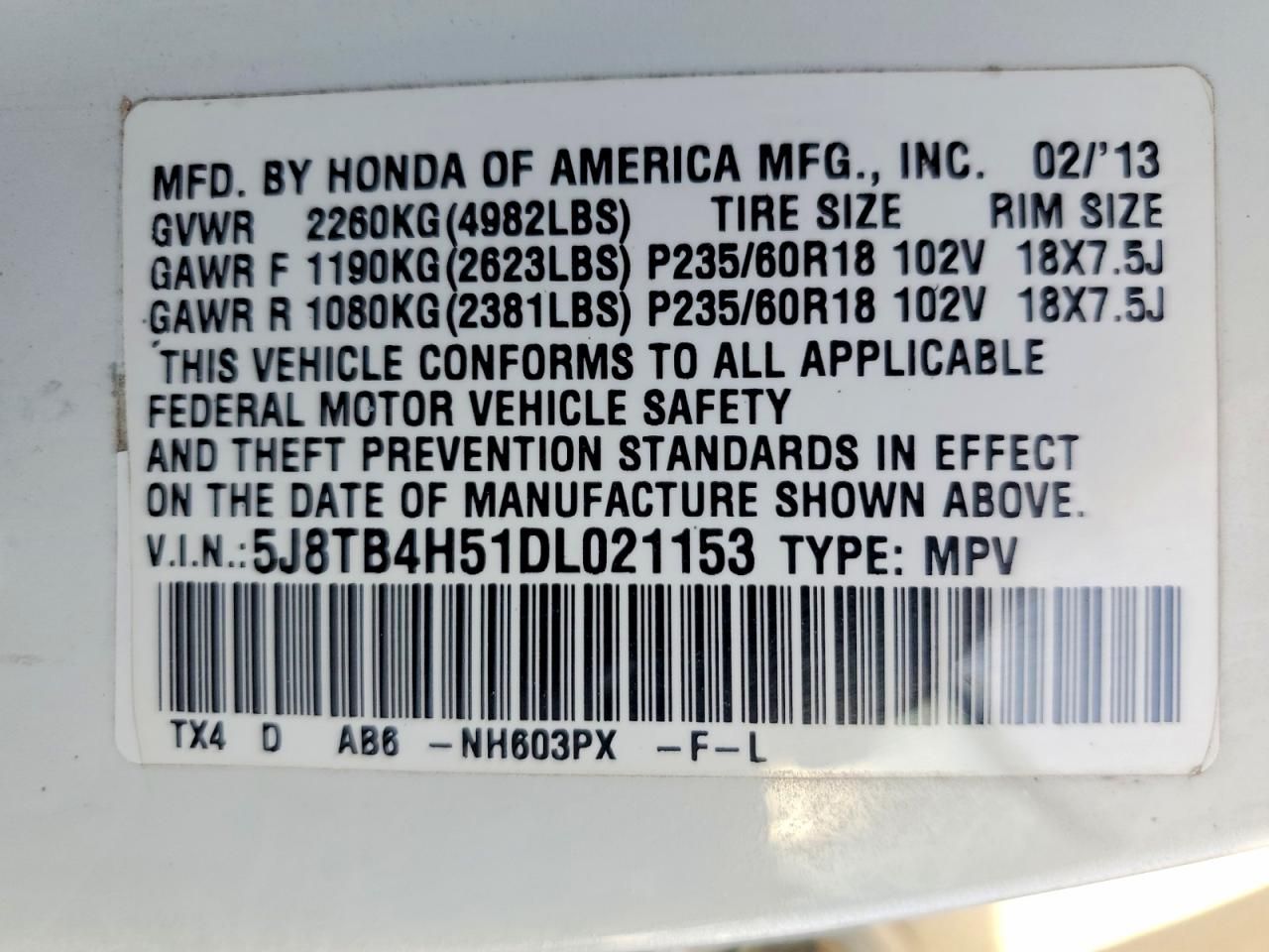 2013 Acura Rdx Technology