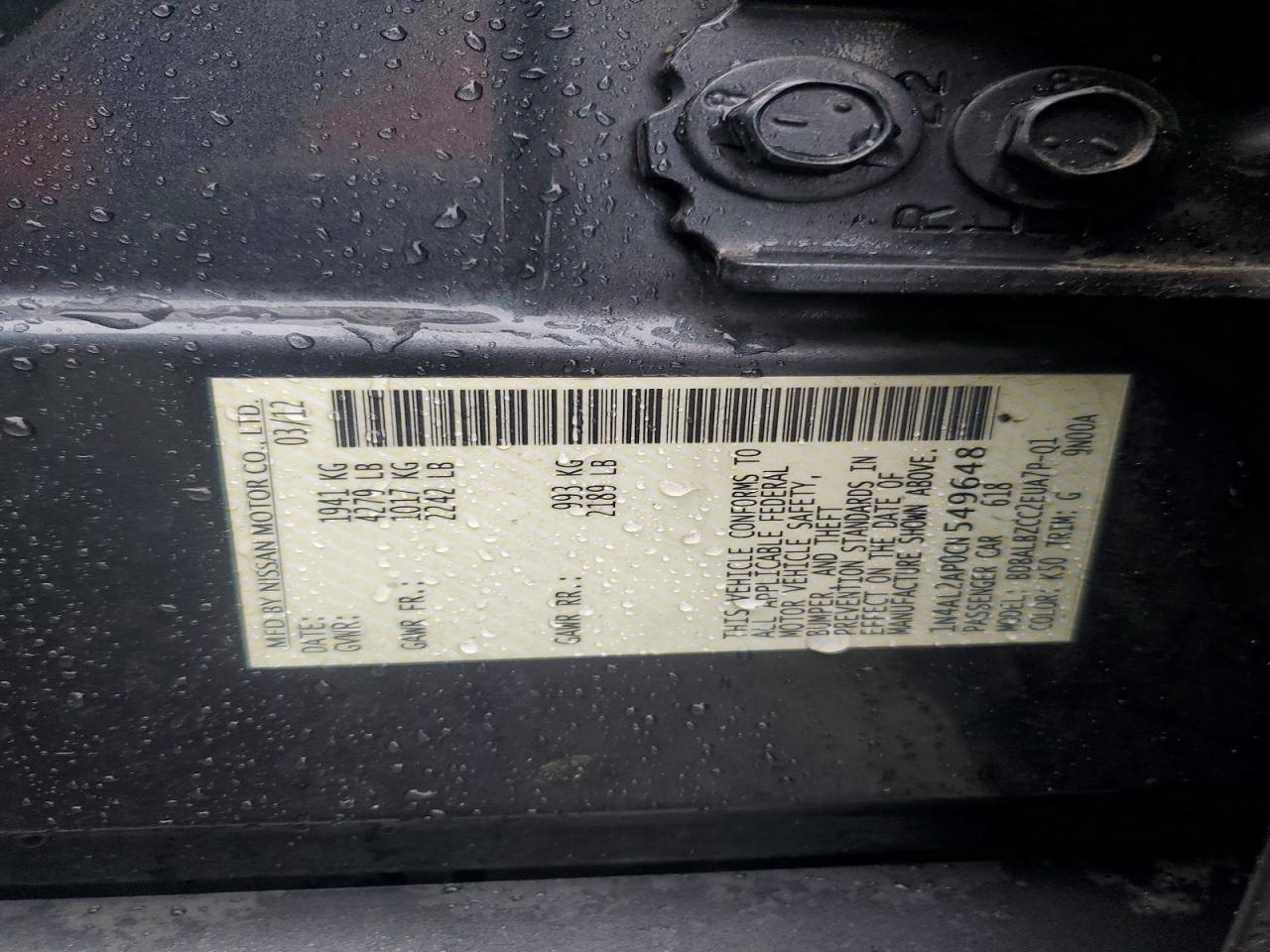 2012 Nissan Altima Base