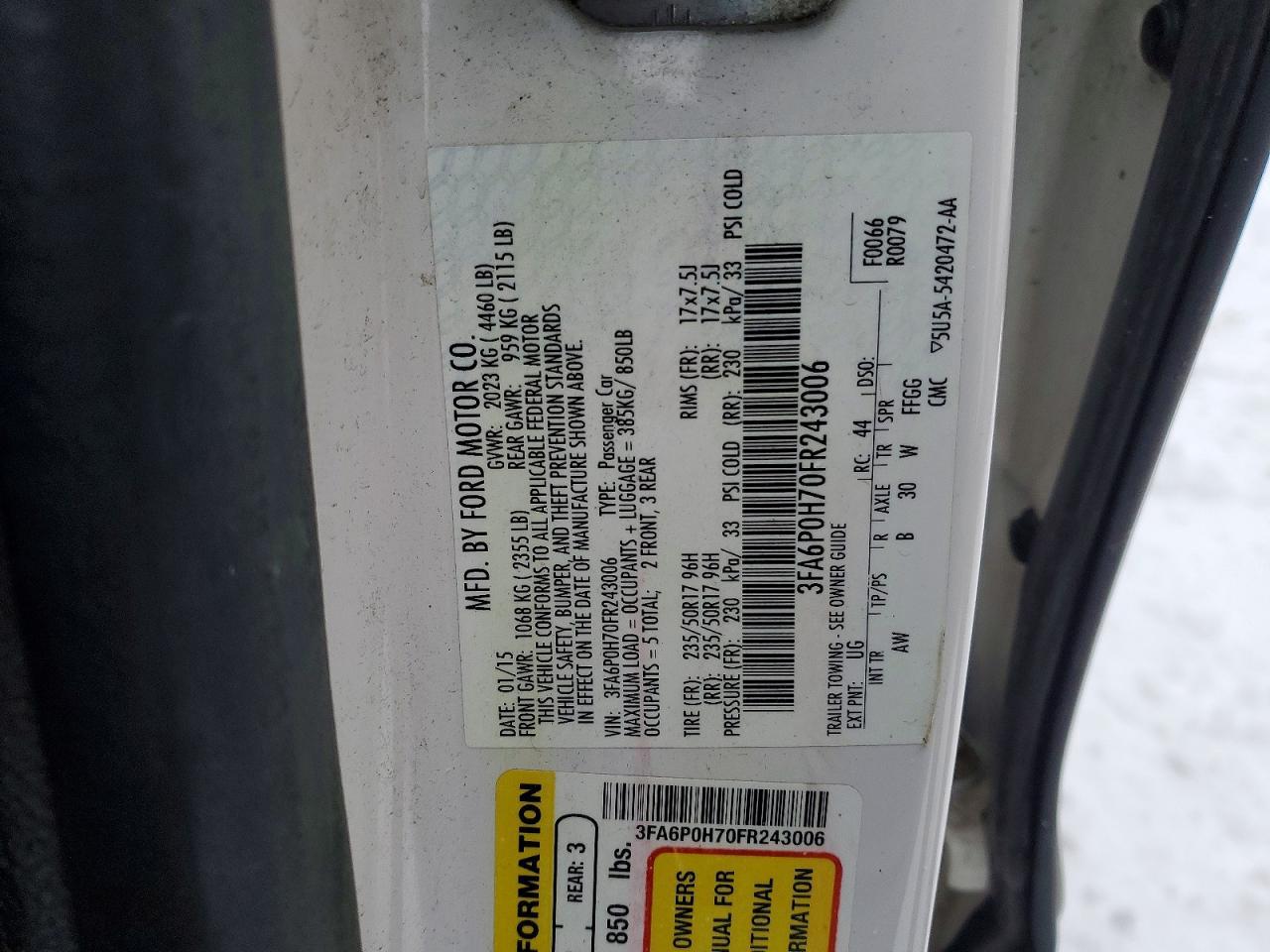 2015 Ford Fusion se
