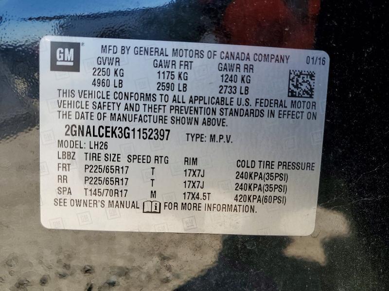 2016 Chevrolet Equinox lt