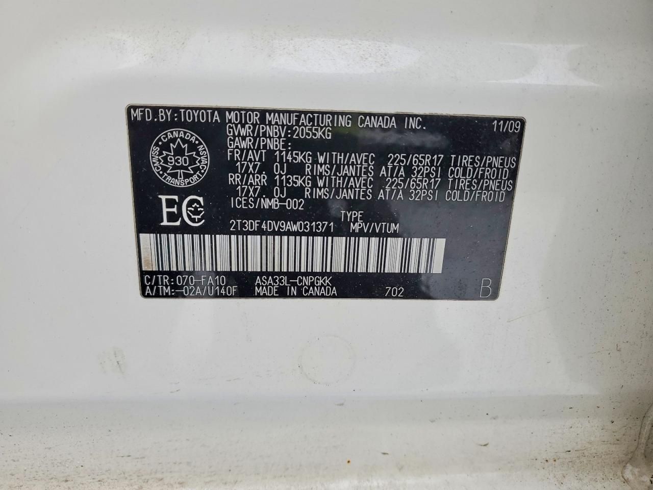 2010 Toyota Rav4 Limited