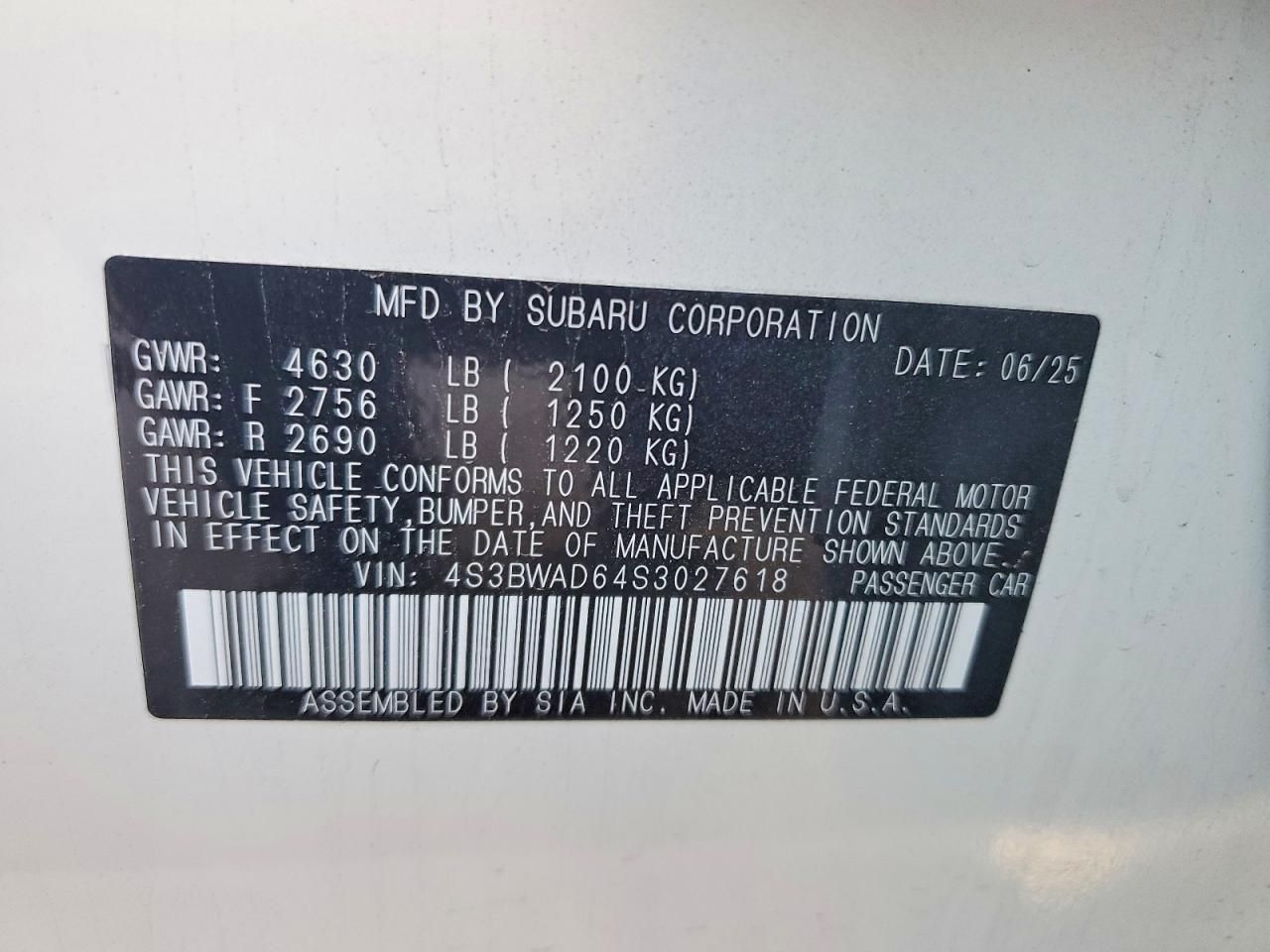 2025 Subaru Legacy Premium