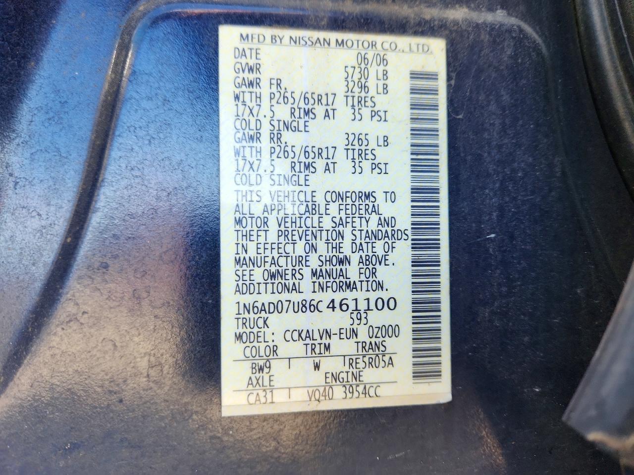 2006 Nissan Frontier SE