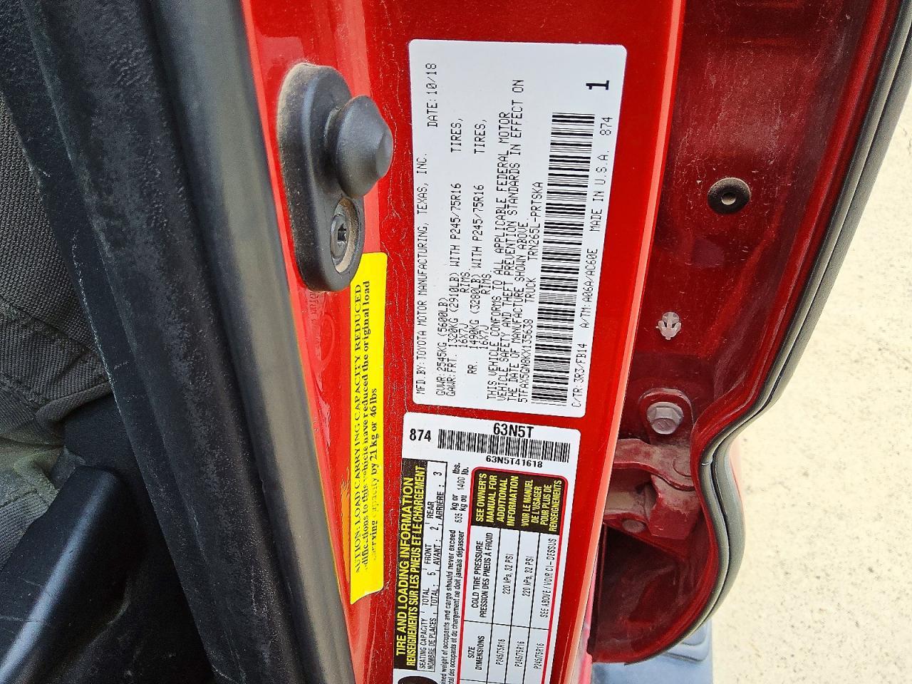 2019 Toyota Tacoma SR
